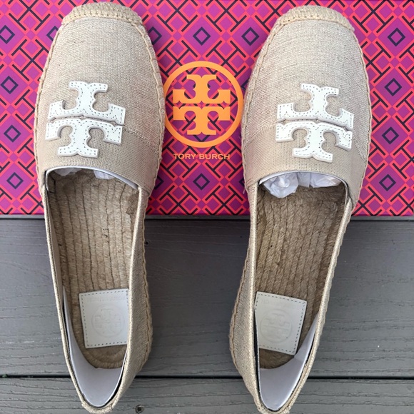 Tory Burch tan and ivory espadrilles - Picture 2 of 8
